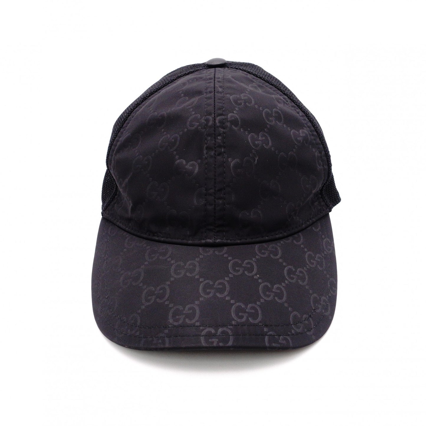 GUCCI M77806 Baseball Cap, Nylon, Black, Size M (58 cm)