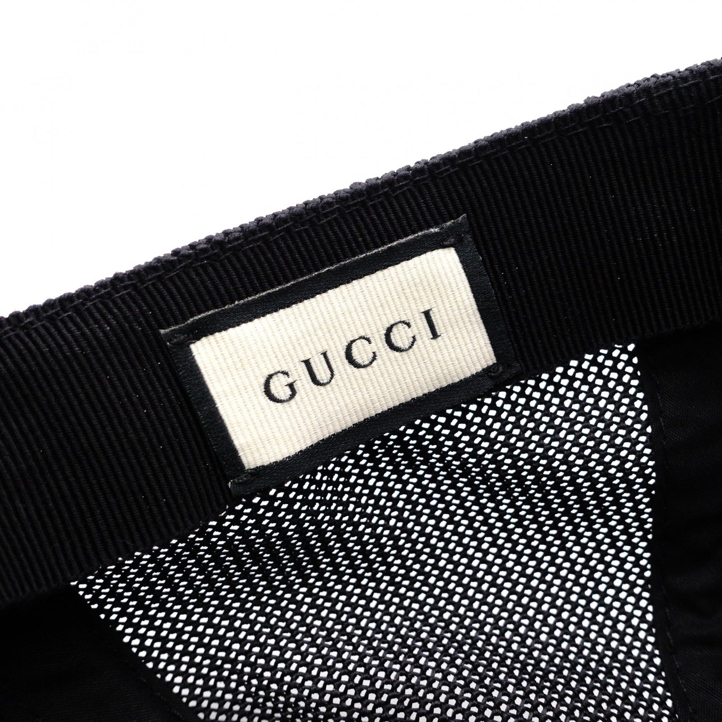 GUCCI M77806 Baseball Cap, Nylon, Black, Size M (58 cm)
