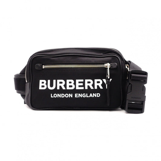 BURBERRY ECONYL Body Bag, Nylon, Black, Logo, Black Shoulder Bag
