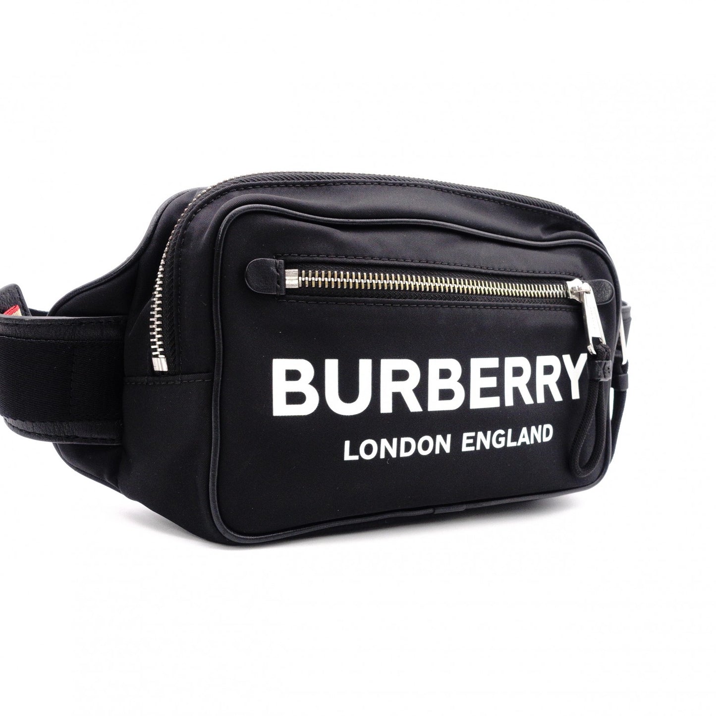 BURBERRY ECONYL Body Bag, Nylon, Black, Logo, Black Shoulder Bag