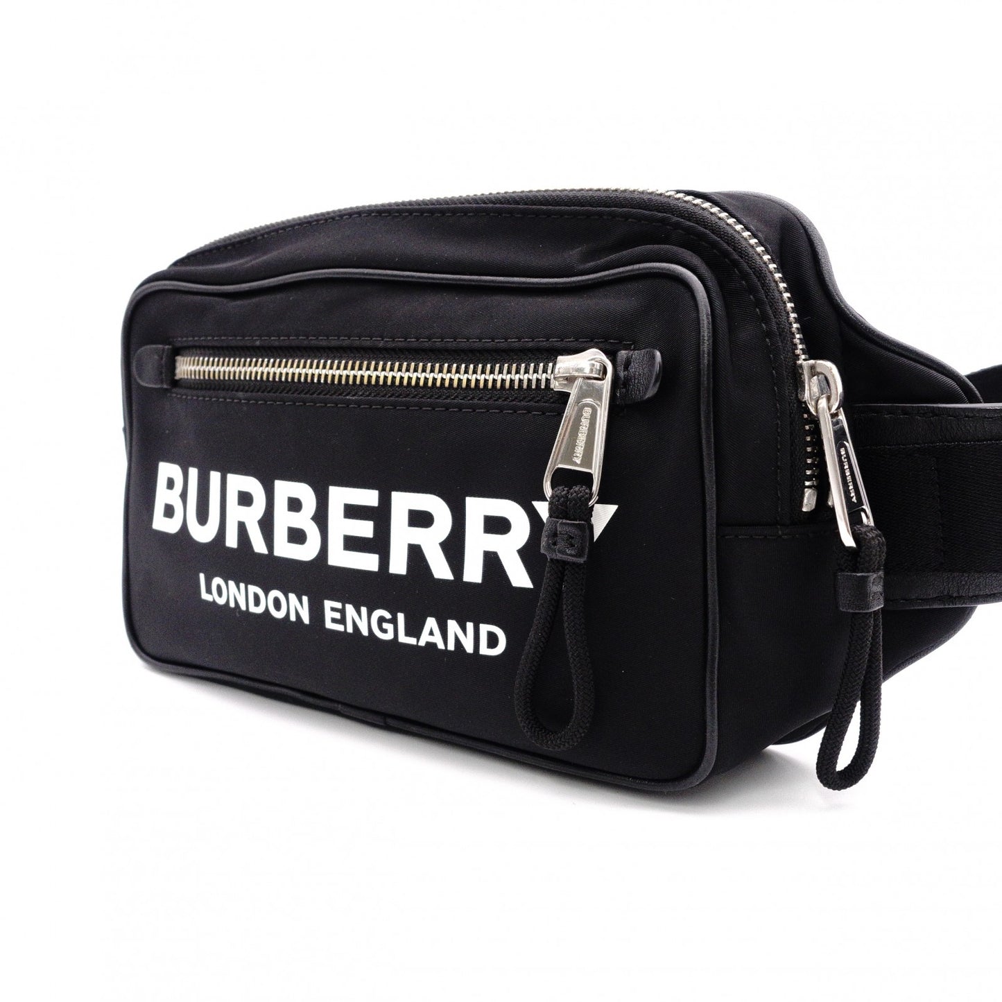 BURBERRY ECONYL Body Bag, Nylon, Black, Logo, Black Shoulder Bag