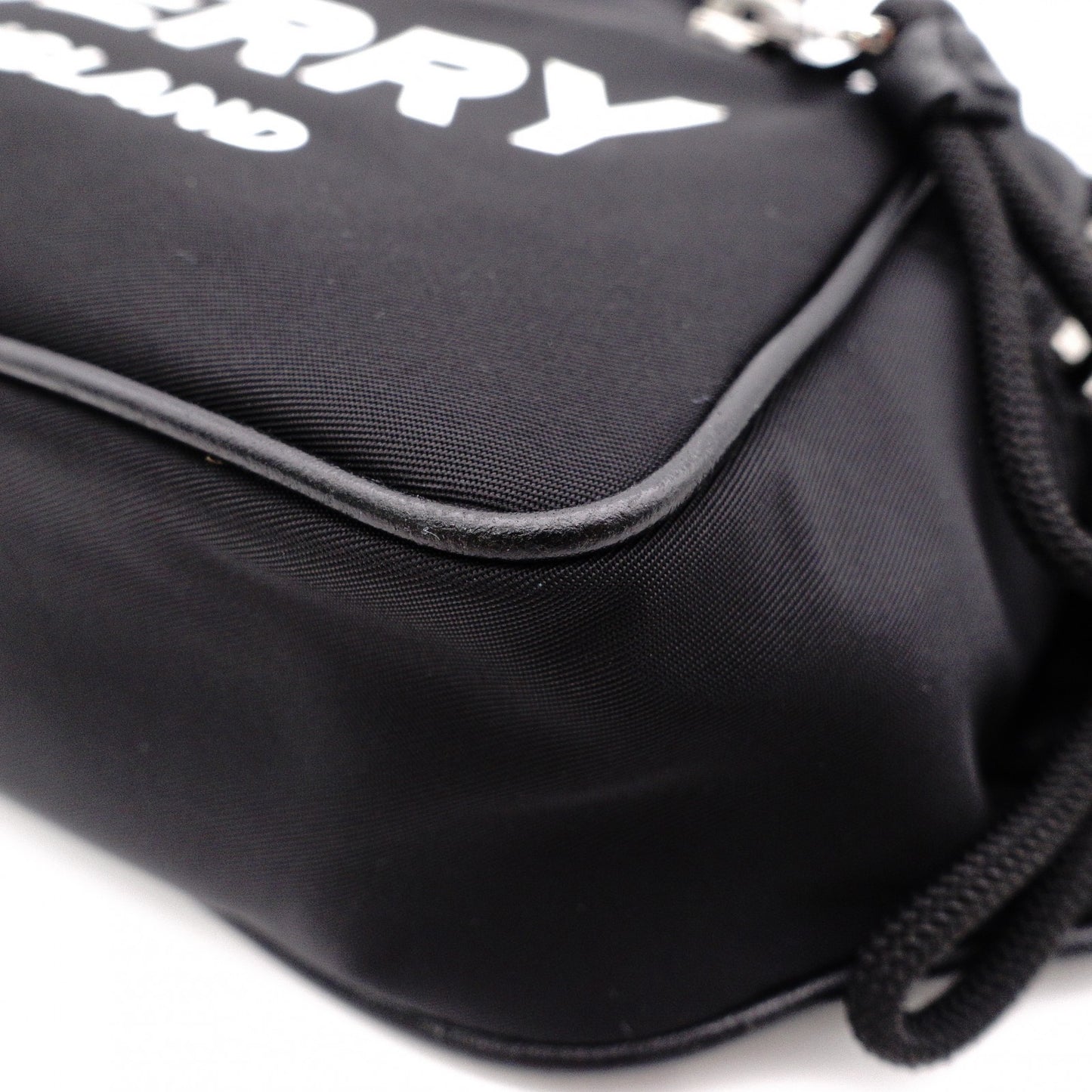 BURBERRY ECONYL Body Bag, Nylon, Black, Logo, Black Shoulder Bag