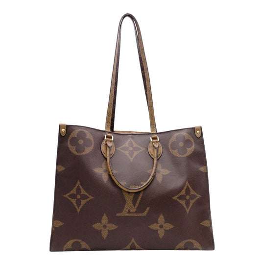 LOUIS VUITTON OTG GM On the Go Monogram Reverse Handbag, PVC and Leather, Brown, 2-Way
