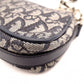 Christian Dior Trotter Shoulder Bag, Canvas and Leather, Navy, Silver Hardware