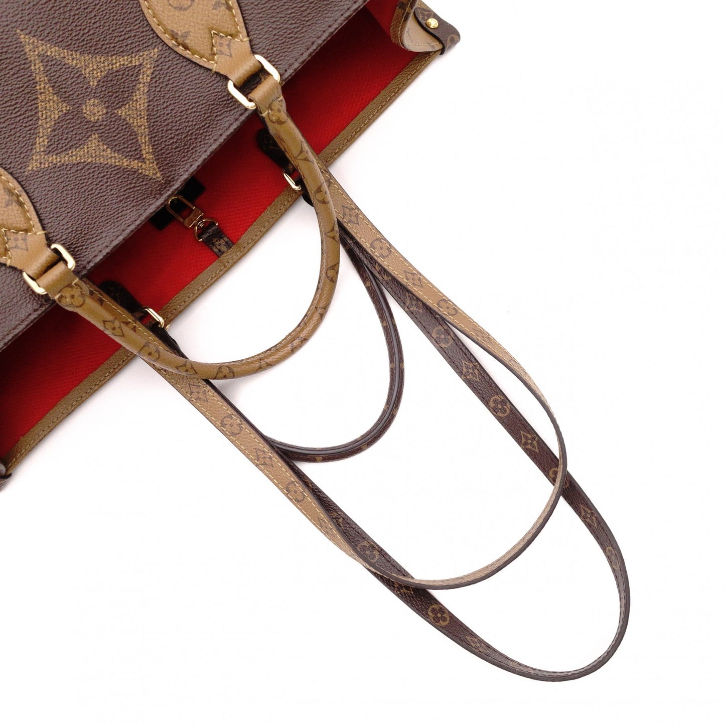 LOUIS VUITTON OTG GM On the Go Monogram Reverse Handbag, PVC and Leather, Brown, 2-Way