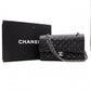 CHANEL シャネル キャビアスキン クラシック Wフラップ ショルダーバッグ レザー ブラック【中古】 レディース