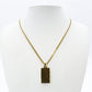 Christian Dior Necklace Gold × Black Plate Vintage 7-12-1234