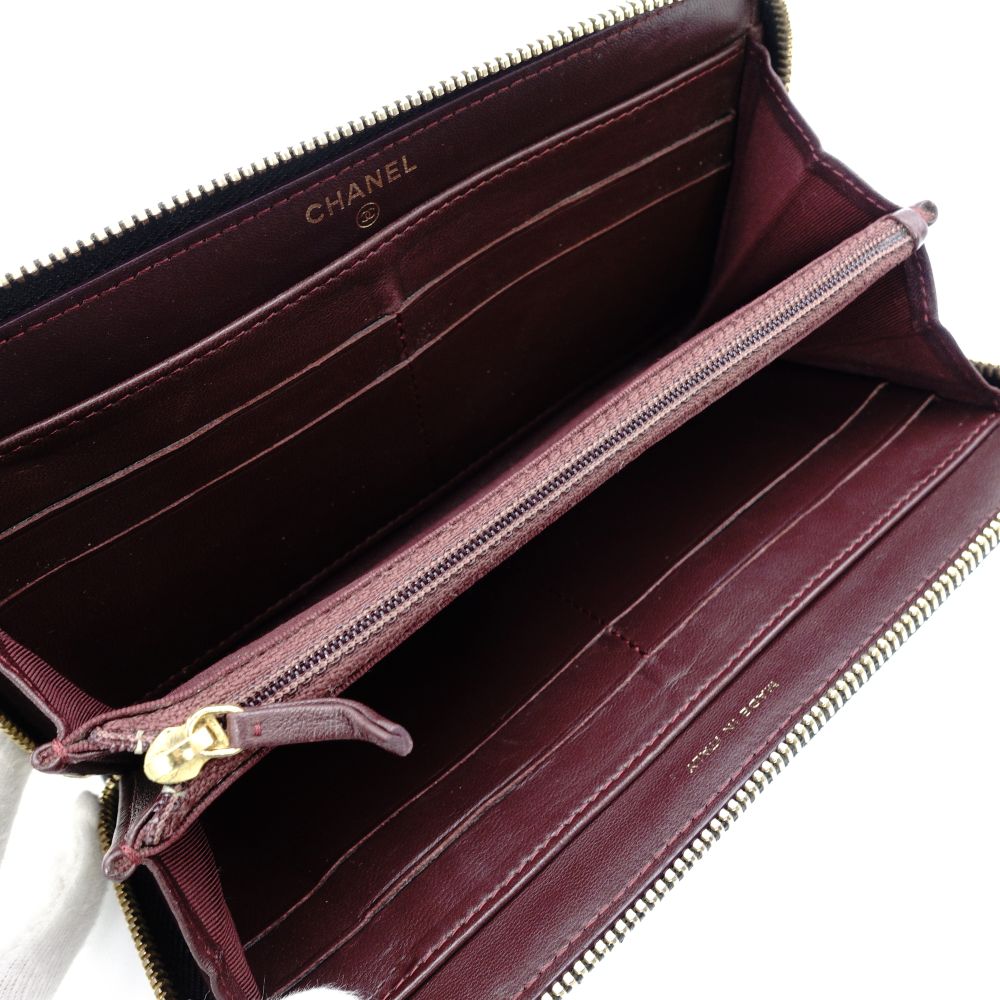 CHANEL Matrasse Purse/leather black USED Women