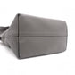 PRADA Handbag, Leather, Gray, 2-Way Crossbody, Gold Hardware, Triangle Logo