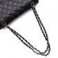 CHANEL シャネル キャビアスキン クラシック Wフラップ ショルダーバッグ レザー ブラック【中古】 レディース