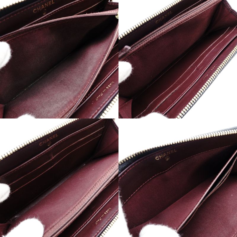 CHANEL Matrasse Purse/leather black USED Women