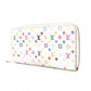 LOUIS VUITTON Zippy Wallet Monogram Multicolor Long Wallet PVC White-Toned Wallet with Gold Hardware