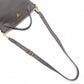 PRADA Handbag, Leather, Gray, 2-Way Crossbody, Gold Hardware, Triangle Logo