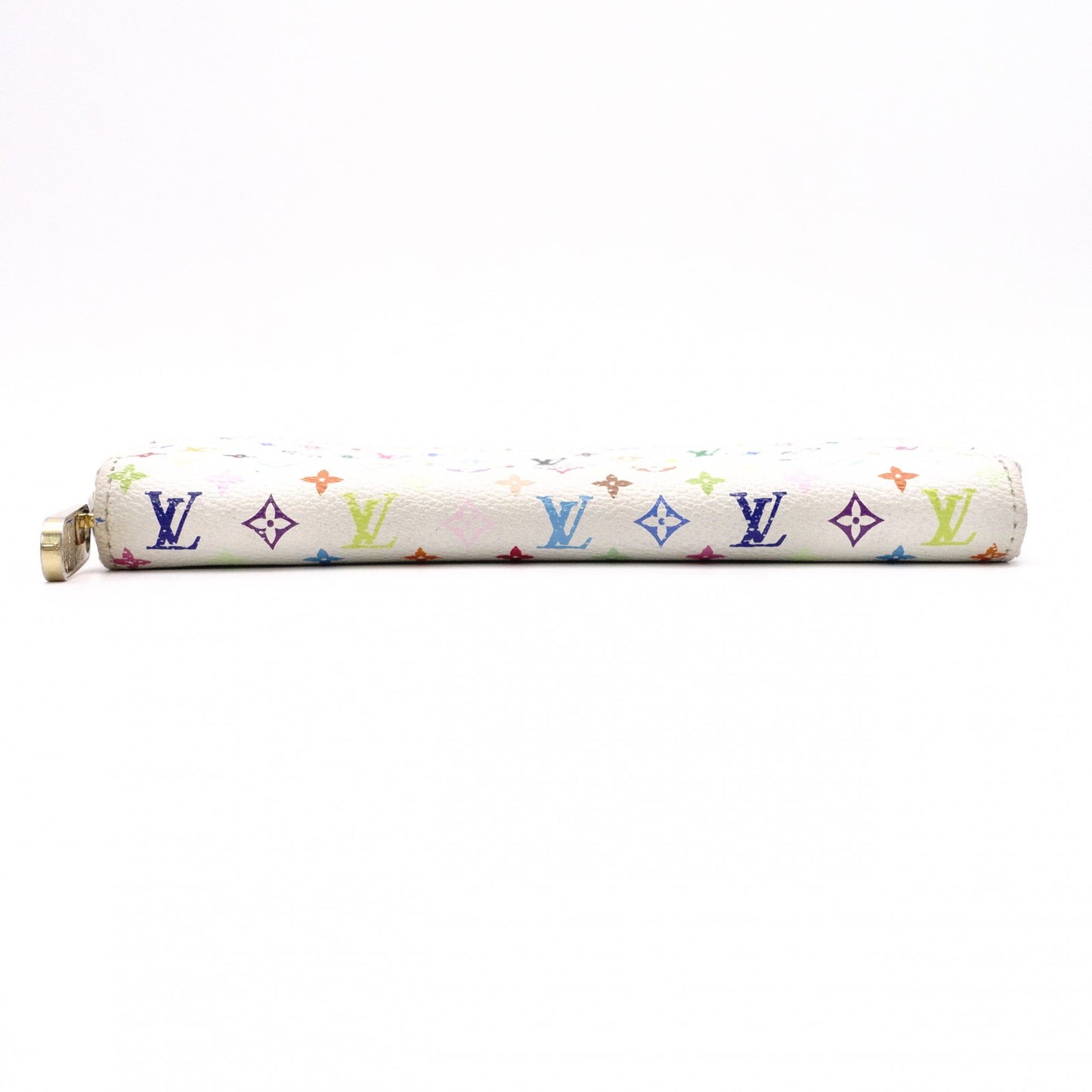 LOUIS VUITTON Zippy Wallet Monogram Multicolor Long Wallet PVC White-Toned Wallet with Gold Hardware