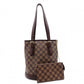 Louis Vuitton Marais Damier Ébène Shoulder Bag PVC Leather Brown Tote Bag