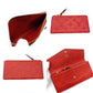 LOUIS VUITTON Monogram Implant Portefeuille Curly Long Wallet Red Leather Red 7-12-747