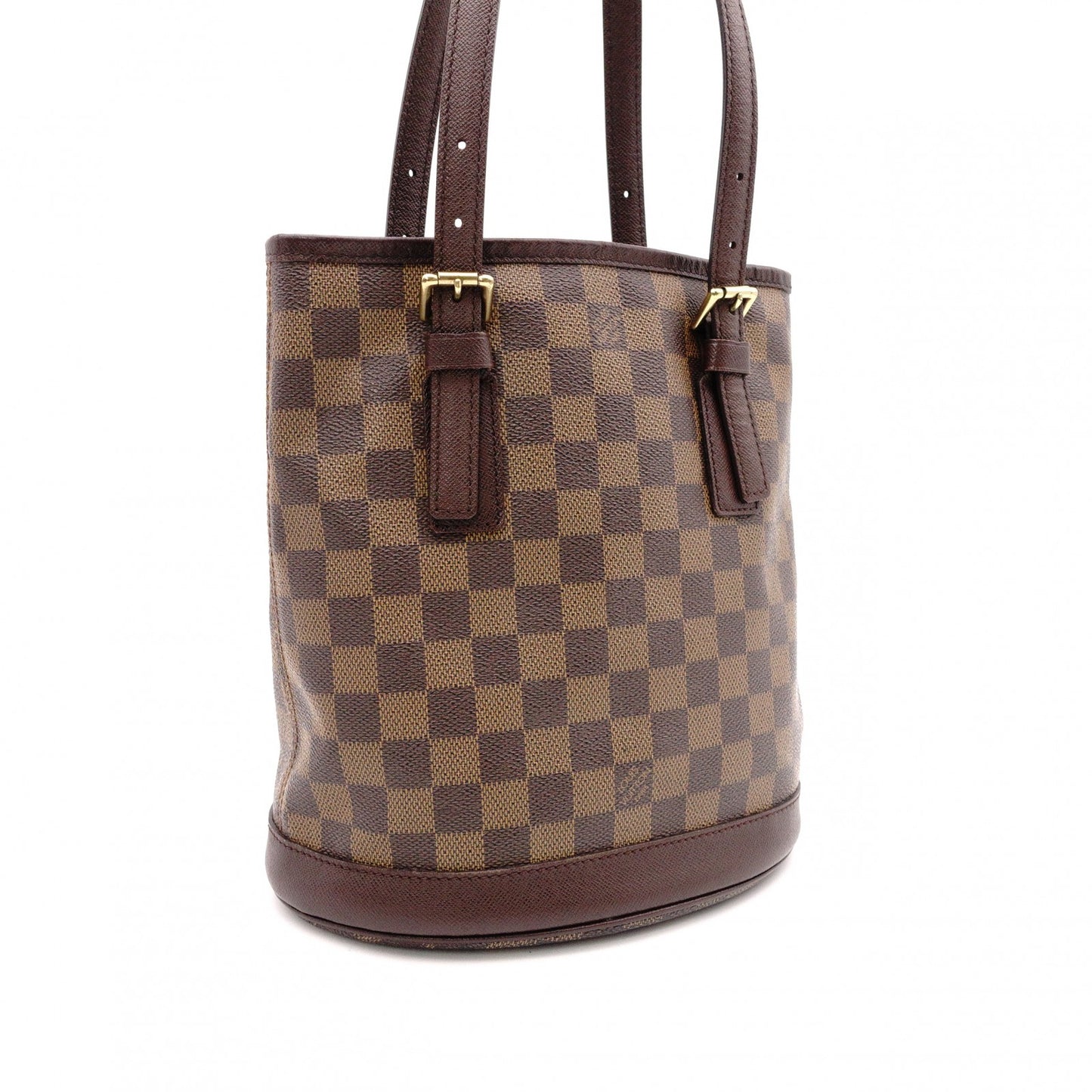 Louis Vuitton Marais Damier Ébène Shoulder Bag PVC Leather Brown Tote Bag