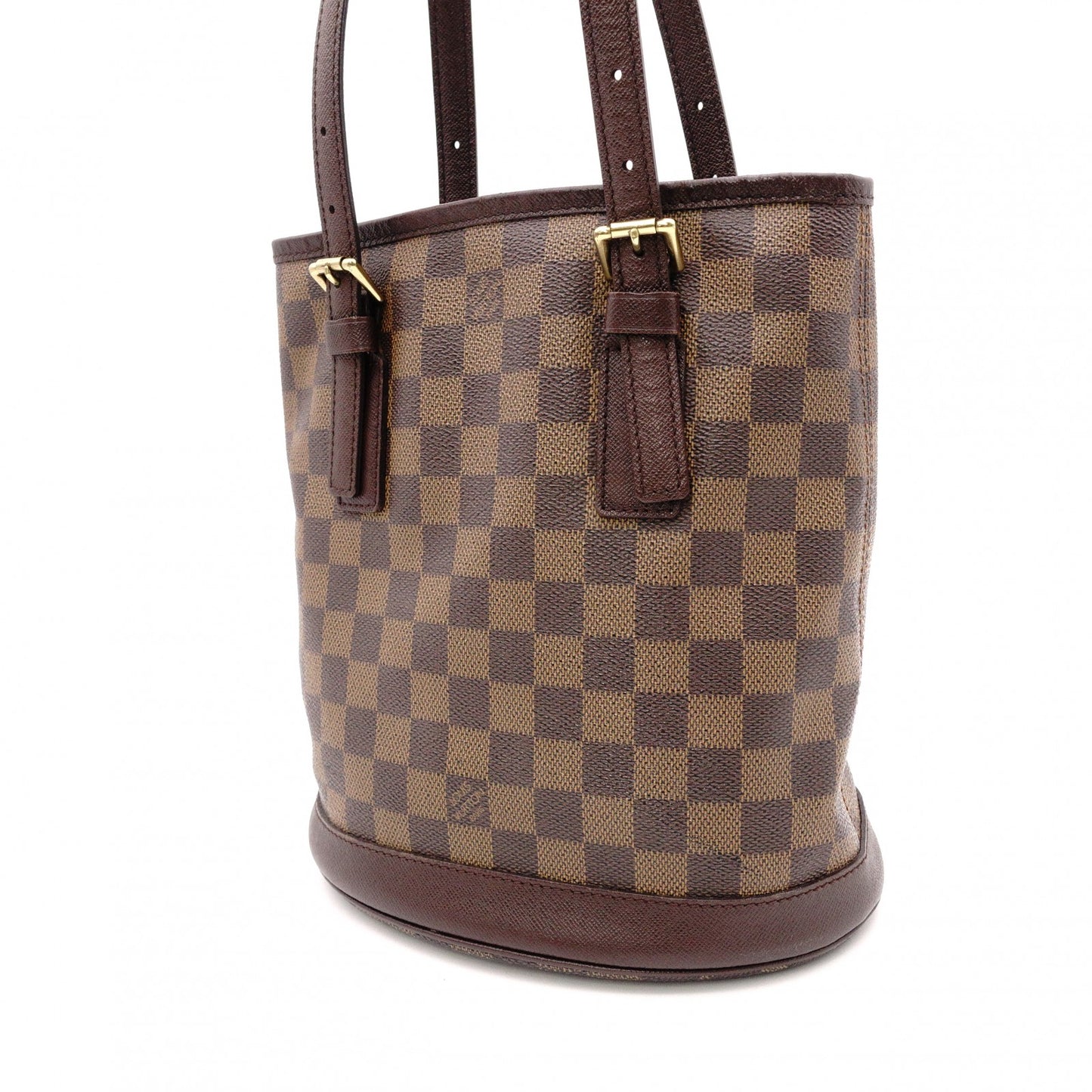 Louis Vuitton Marais Damier Ébène Shoulder Bag PVC Leather Brown Tote Bag