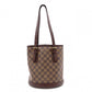 Louis Vuitton Marais Damier Ébène Shoulder Bag PVC Leather Brown Tote Bag