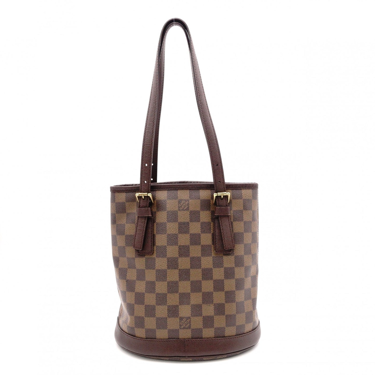 Louis Vuitton Marais Damier Ébène Shoulder Bag PVC Leather Brown Tote Bag