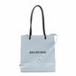 BALENCIAGA Shopping Tote Handbag, Leather, Blue, 2-Way