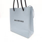 BALENCIAGA Shopping Tote Handbag, Leather, Blue, 2-Way