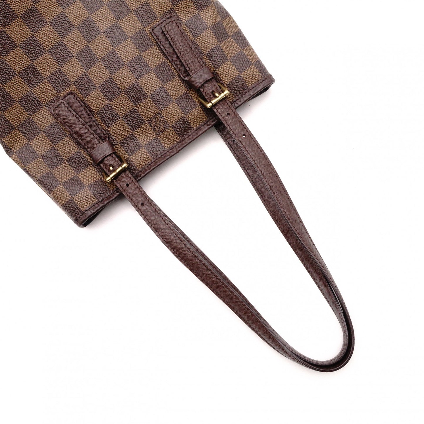 Louis Vuitton Marais Damier Ébène Shoulder Bag PVC Leather Brown Tote Bag