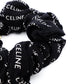 Celine Triomphe Scrunchie Black 100% Silk Logo Black Box Included 7-12-274