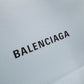 BALENCIAGA Shopping Tote Handbag, Leather, Blue, 2-Way