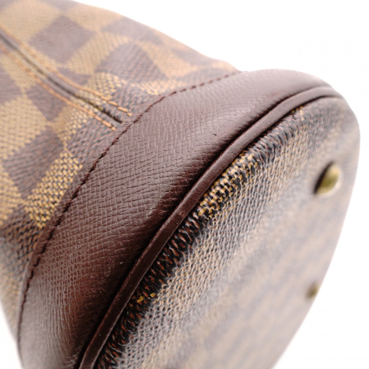 Louis Vuitton Marais Damier Ébène Shoulder Bag PVC Leather Brown Tote Bag