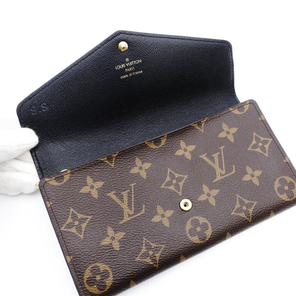 LOUIS VUITTON Monogram Giant Reverse Portefeuille Sara M80726 Brown PVC Leather 7-12-567