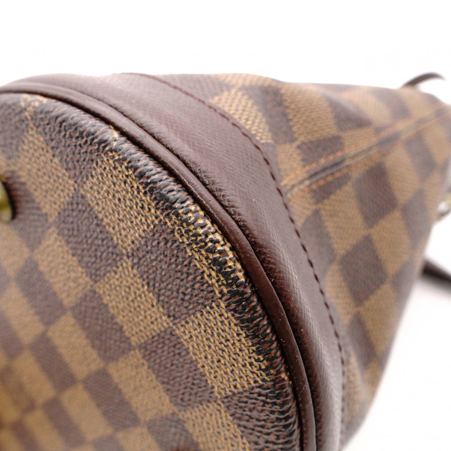 Louis Vuitton Marais Damier Ébène Shoulder Bag PVC Leather Brown Tote Bag