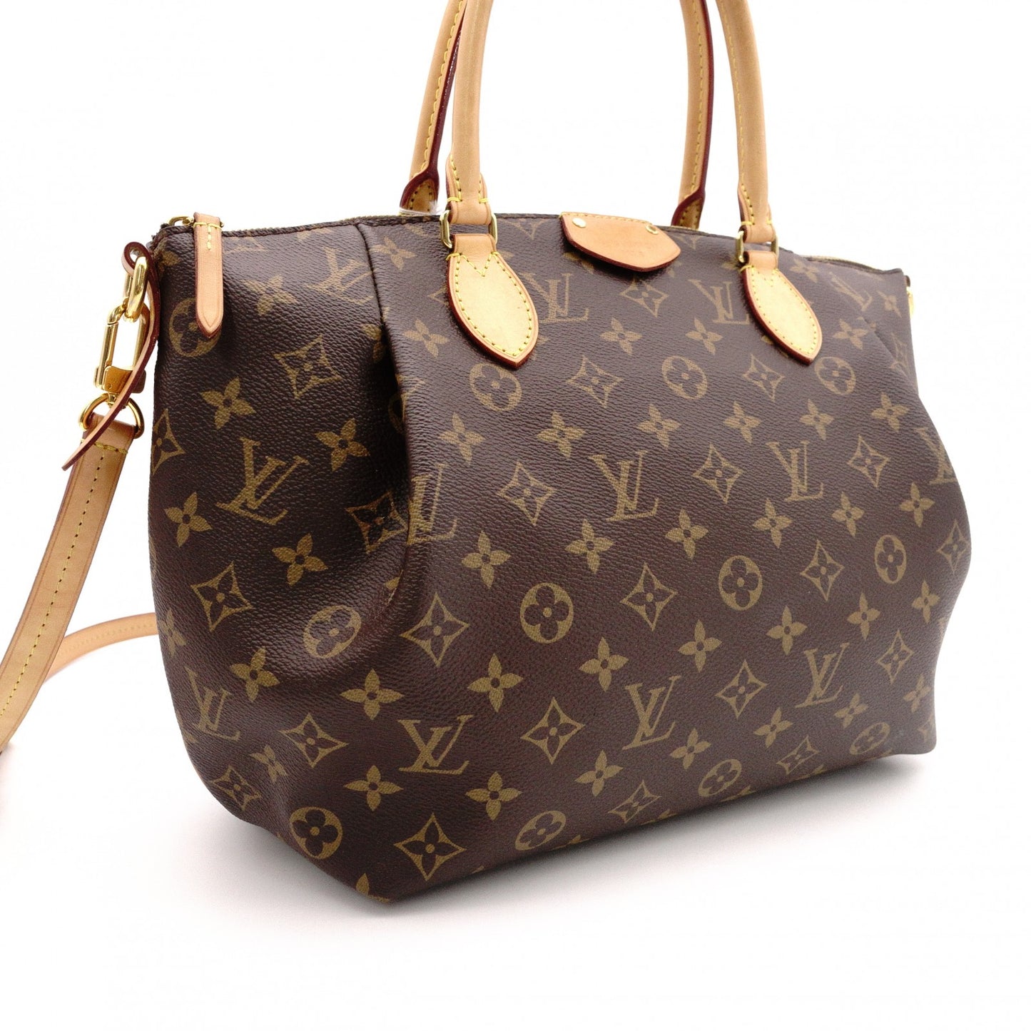 LOUIS VUITTON Churen MM Monogram Canvas Shoulder Bag, PVC/Leather, Brown, 2-Way