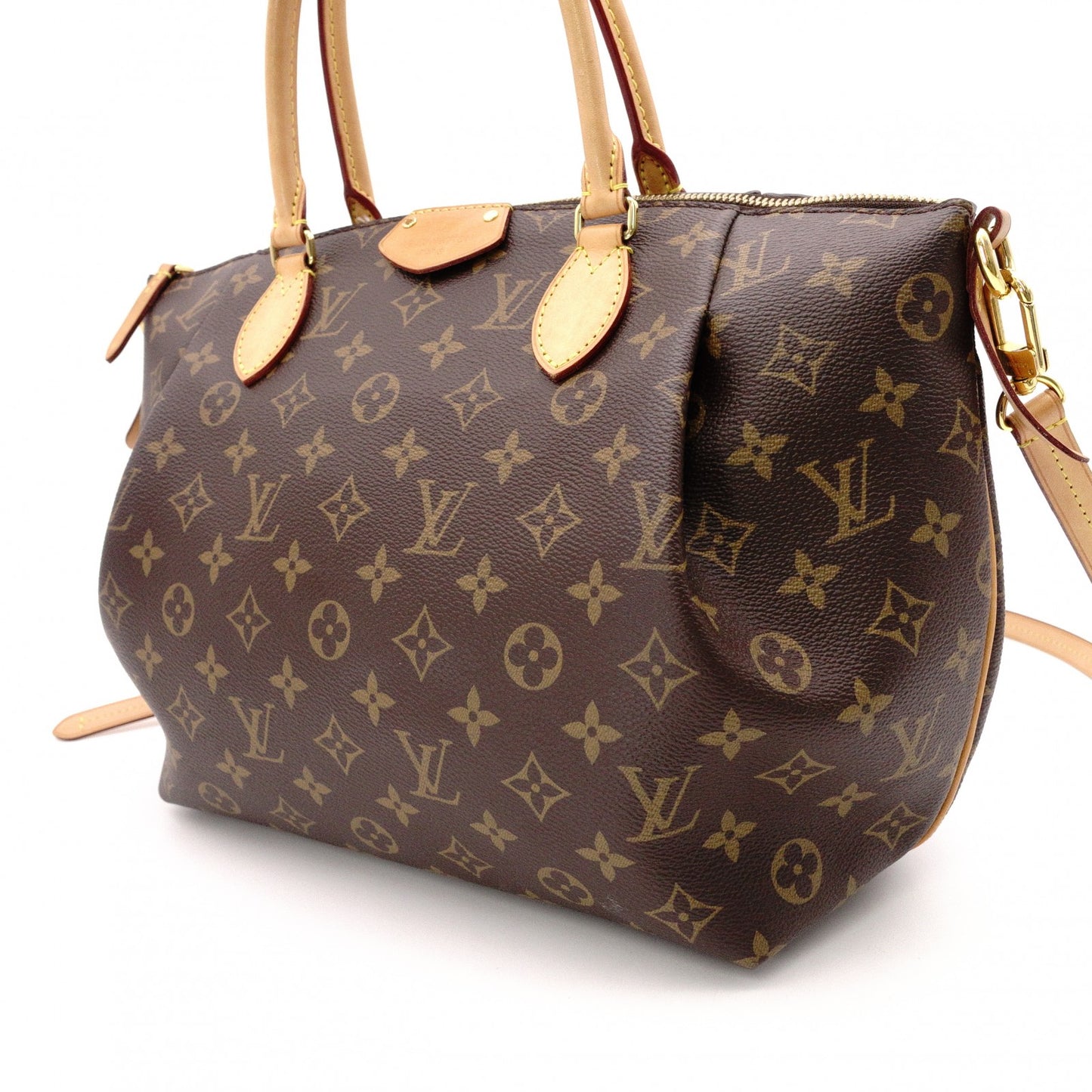LOUIS VUITTON Churen MM Monogram Canvas Shoulder Bag, PVC/Leather, Brown, 2-Way
