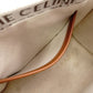 CELINE Triomphe Handbag, Canvas/Leather, White, 2-Way Crossbody, Logo