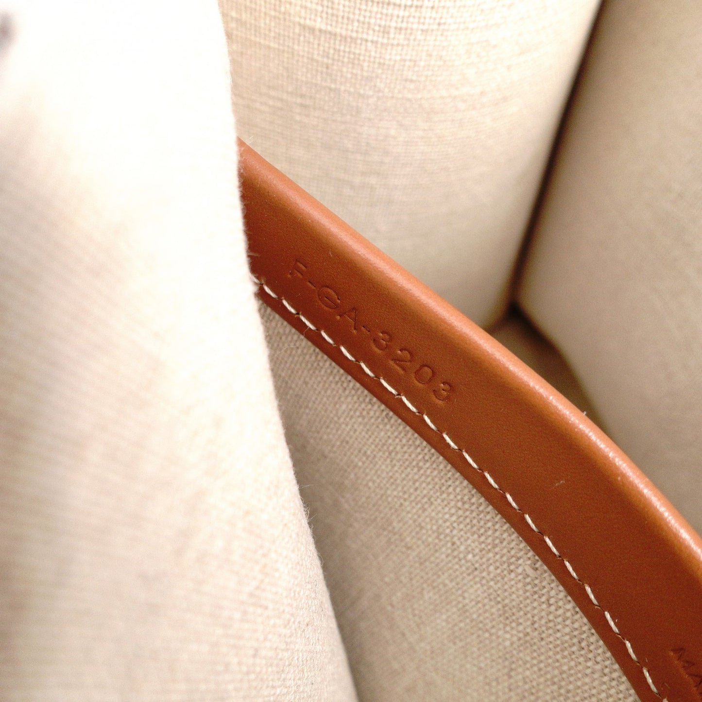 CELINE Triomphe Handbag, Canvas/Leather, White, 2-Way Crossbody, Logo