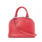 LOUIS VUITTON Alma BB Handbag, Leather, Pink Tones, 2-Way Crossbody, Silver Hardware