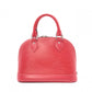 LOUIS VUITTON Alma BB Handbag, Leather, Pink Tones, 2-Way Crossbody, Silver Hardware