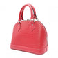 LOUIS VUITTON Alma BB Handbag, Leather, Pink Tones, 2-Way Crossbody, Silver Hardware