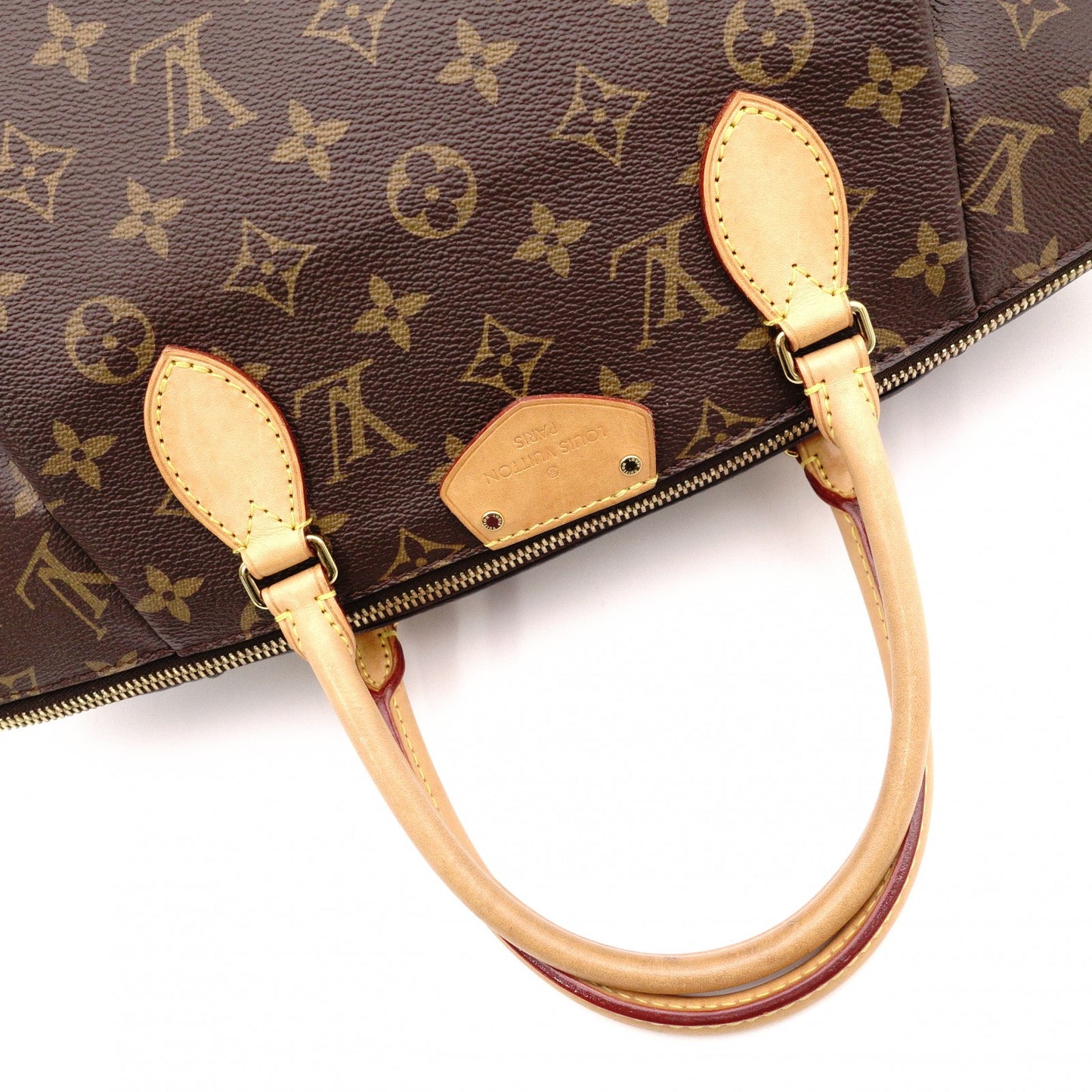 LOUIS VUITTON Churen MM Monogram Canvas Shoulder Bag, PVC/Leather, Brown, 2-Way