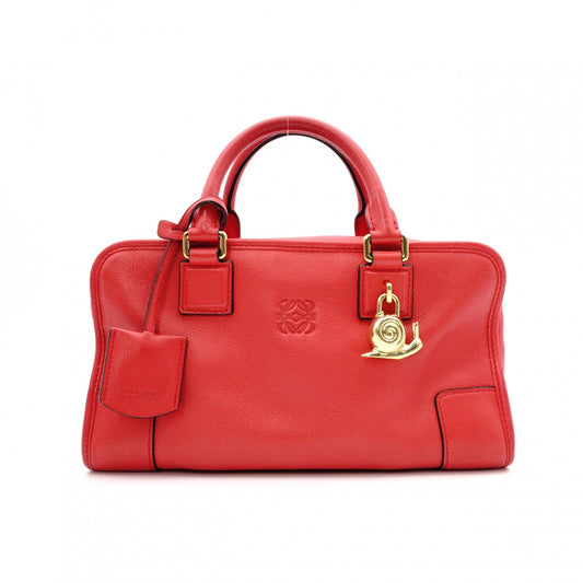 LOEWE Amazonas Handbag, Leather, Red, Anagram, Gold Hardware