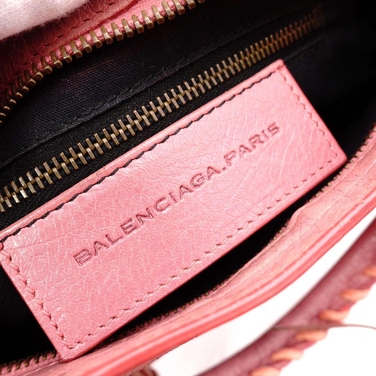 BALENCIAGA City The First Handbag, Leather, Pink, 2-Way