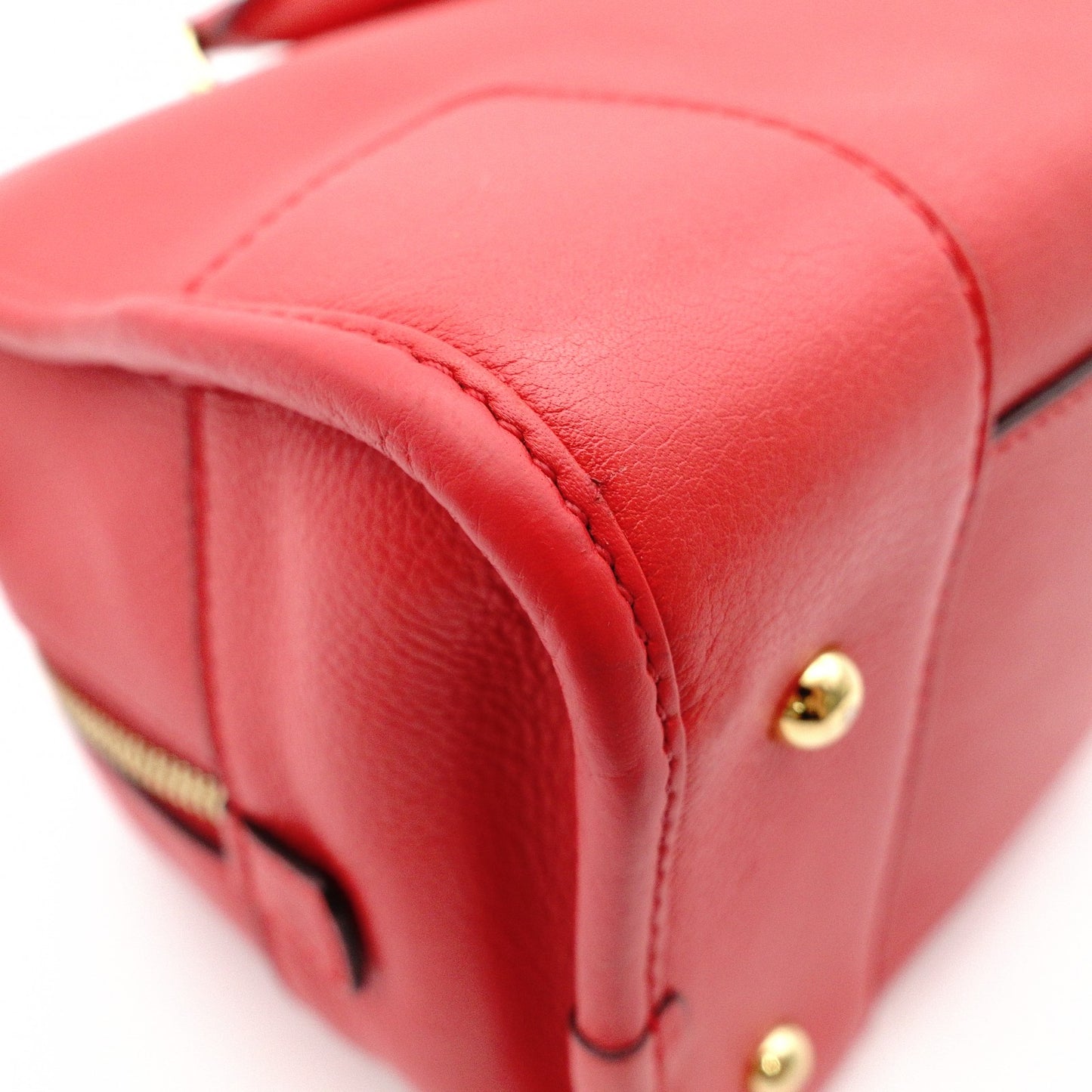 LOEWE Amazonas Handbag, Leather, Red, Anagram, Gold Hardware