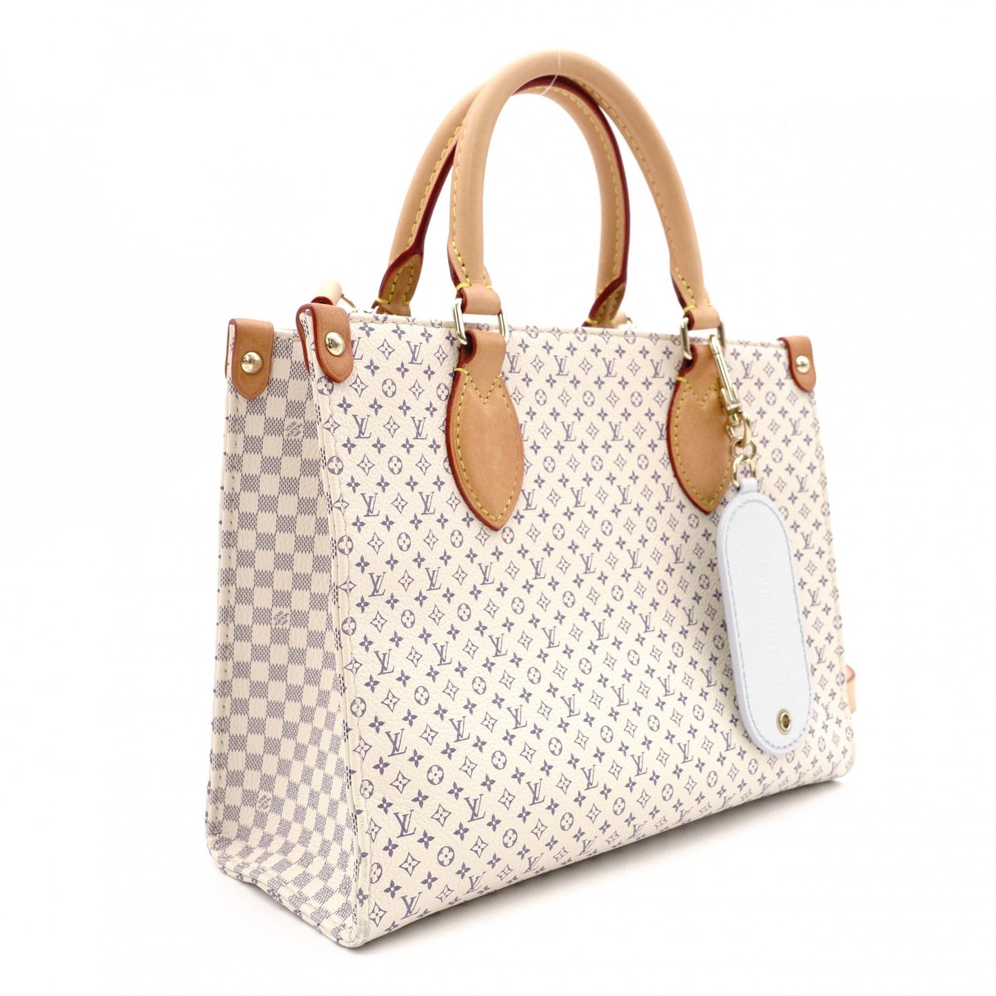 LOUIS VUITTON OTG PM On-the-Go Handbag, Leather, White, 2-Way Crossbody