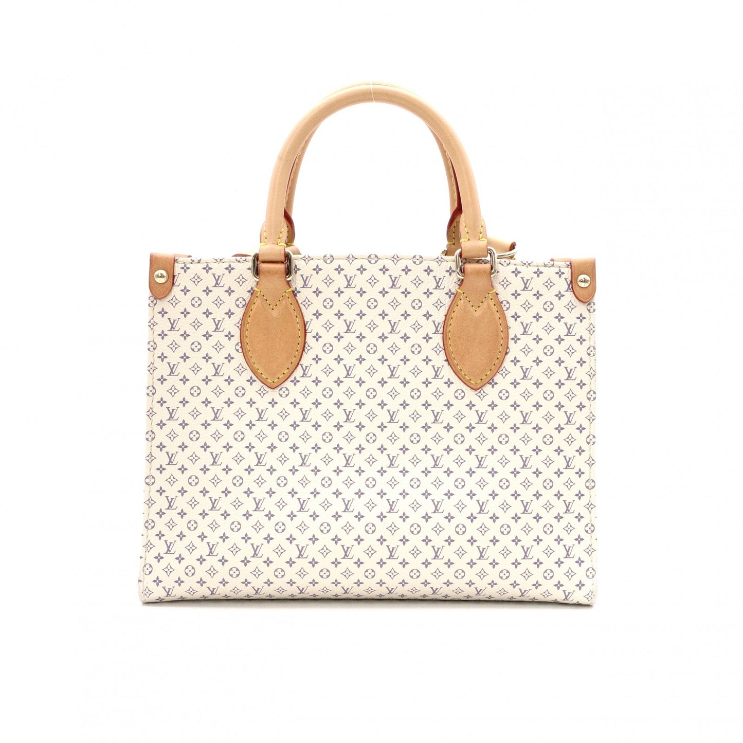 LOUIS VUITTON OTG PM On-the-Go Handbag, Leather, White, 2-Way Crossbody