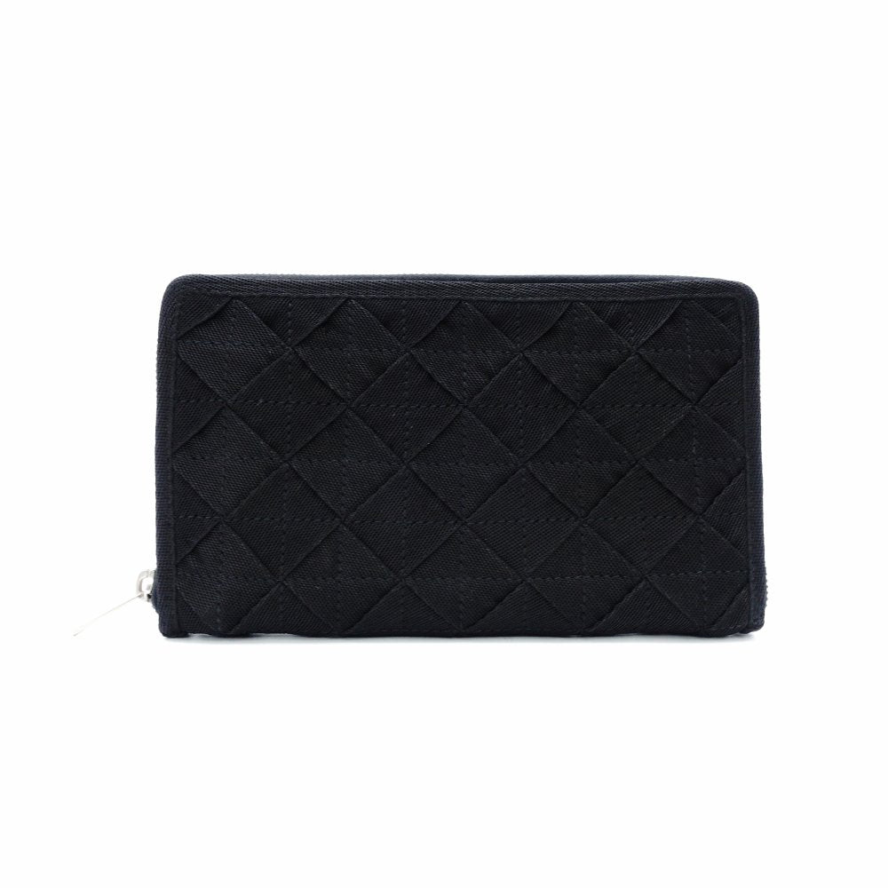 Bottega Veneta 24 Zip Wallet Black Nylon Black Wallet 7-12-788