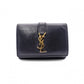 SAINT LAURENT Tiny Wallet Origami Cassandra Tri-fold Wallet, Leather, Black with Gold Hardware