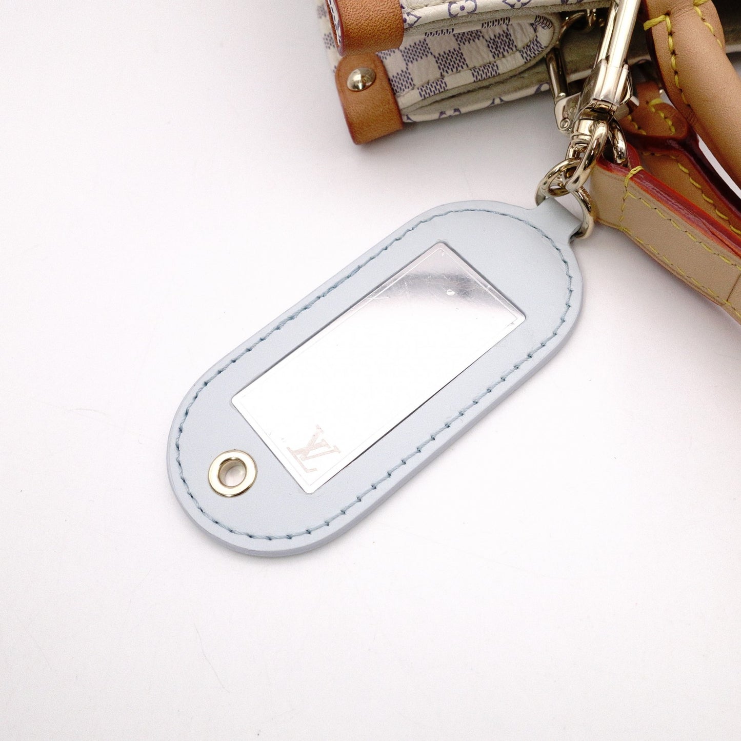 LOUIS VUITTON OTG PM On-the-Go Handbag, Leather, White, 2-Way Crossbody