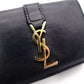 SAINT LAURENT Tiny Wallet Origami Cassandra Tri-fold Wallet, Leather, Black with Gold Hardware