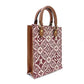LOUIS VUITTON Petite Sac Plat Monogram Jacquard Handbag 2-Way Shoulder Bag Bordeaux × Brown 7-12-363